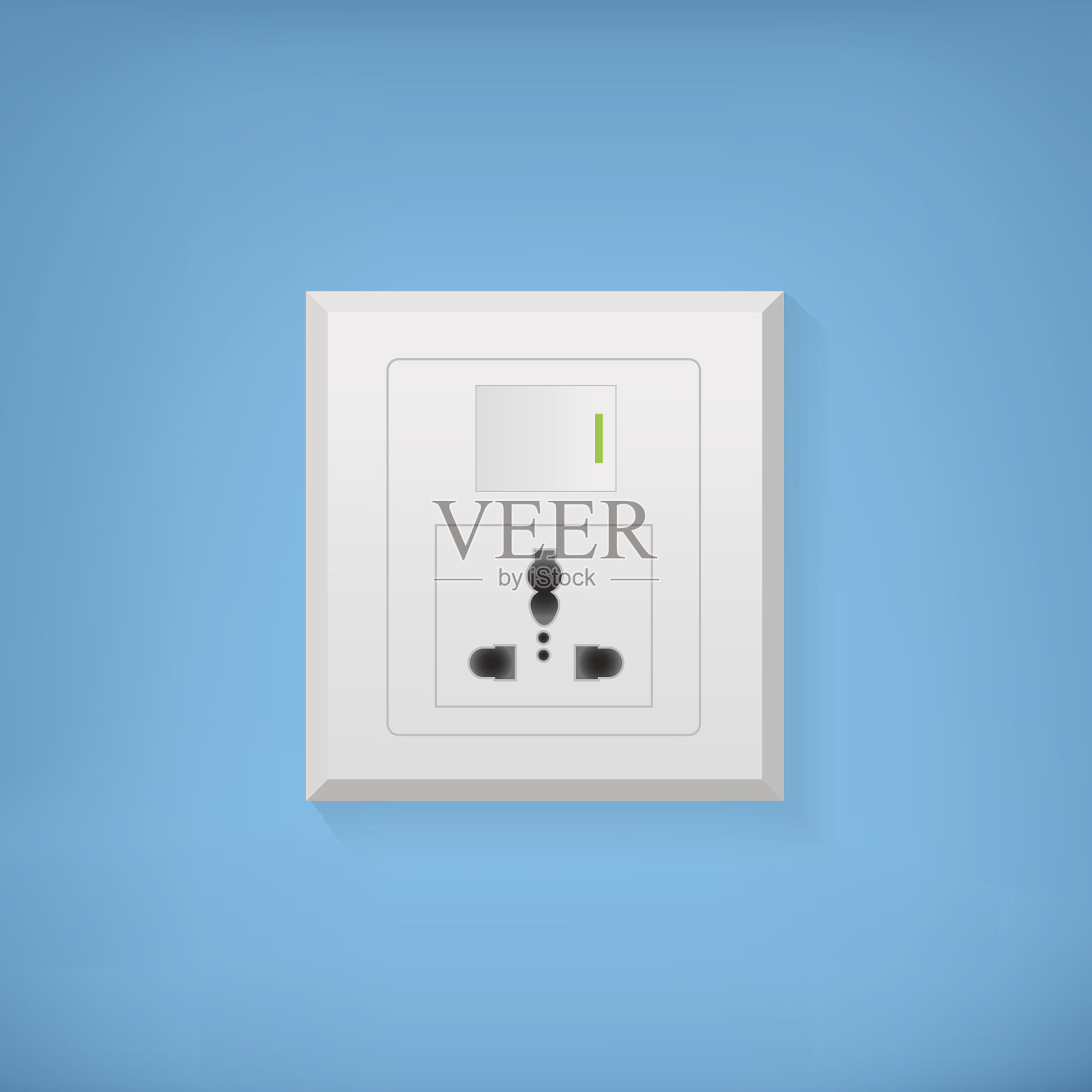 带按钮插座插画图片素材