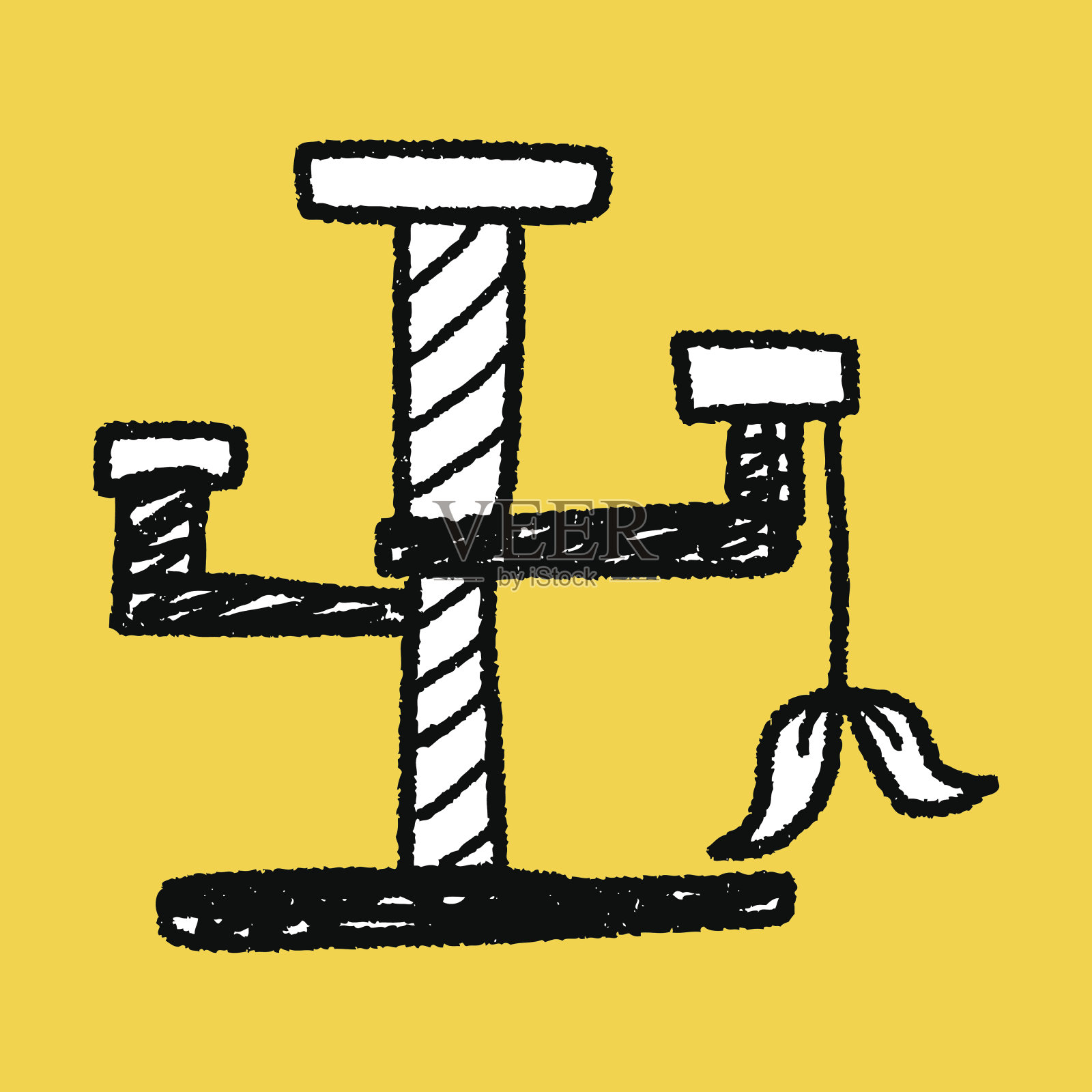 宠物猫树涂鸦插画图片素材