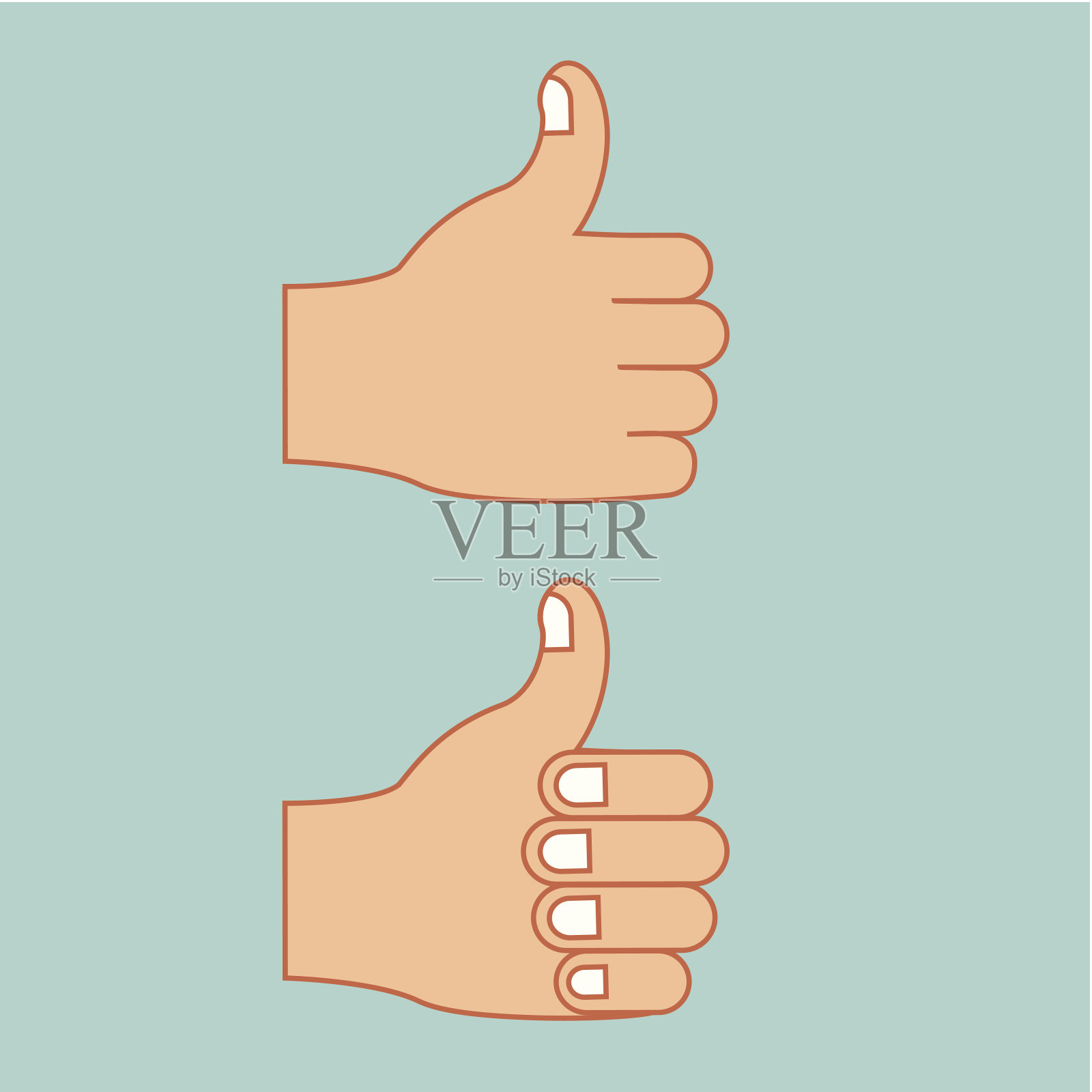 手的姿势插画图片素材