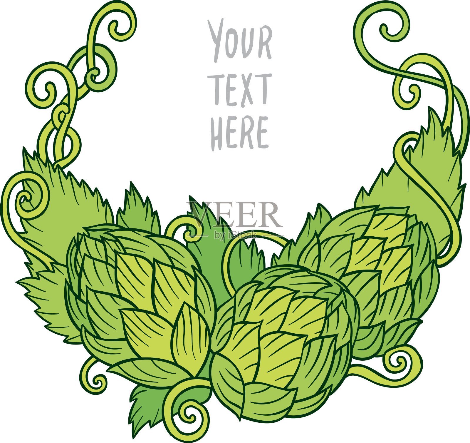 啤酒花向量插画图片素材