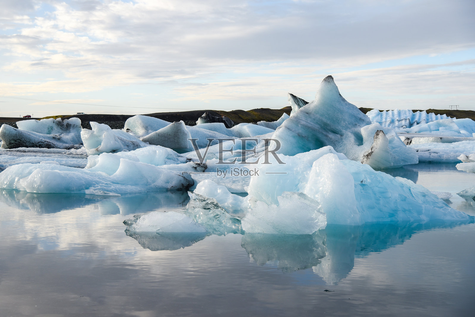 冰岛的Jokulsarlon冰川泻湖照片摄影图片