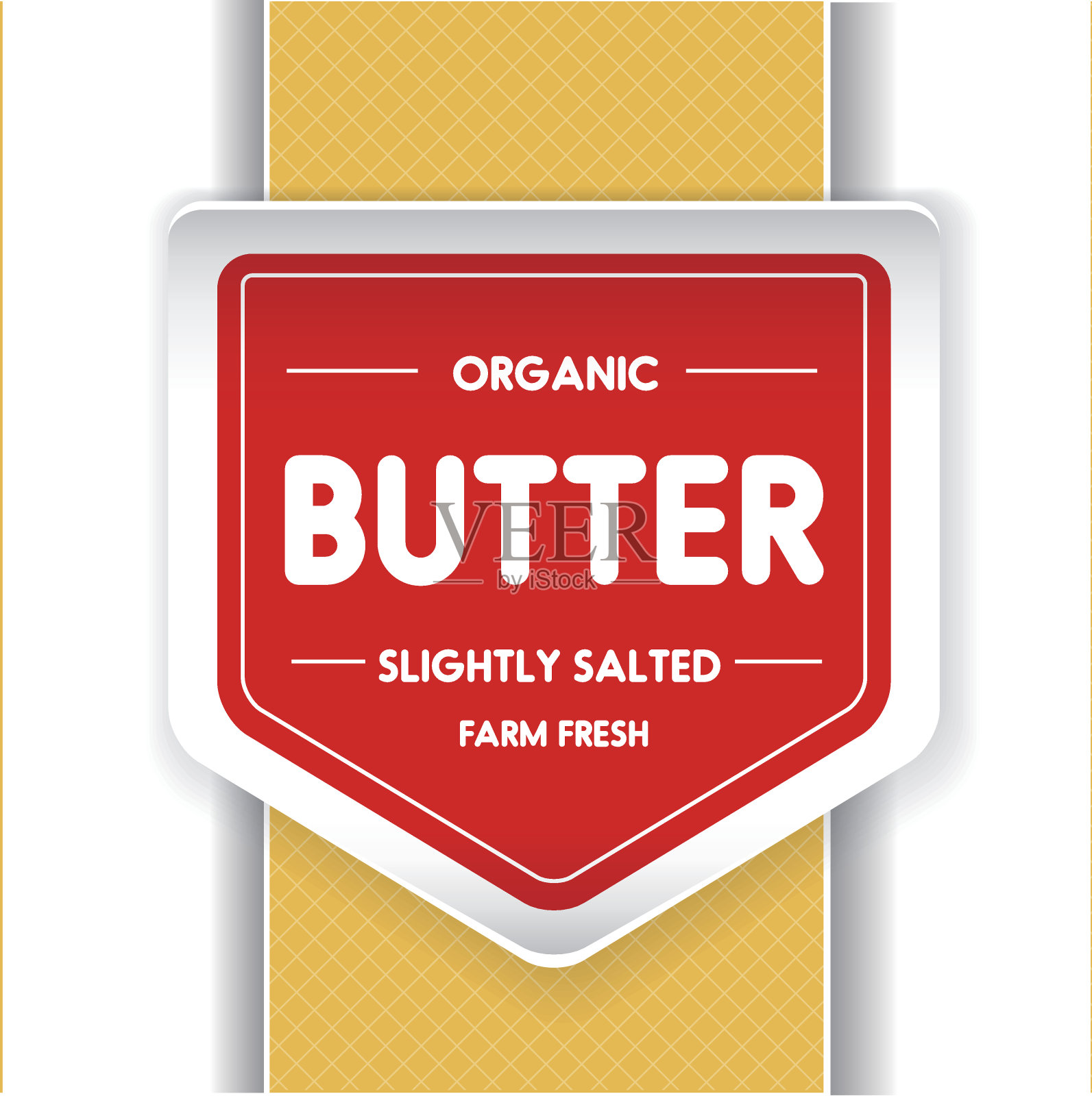 有机黄油标签载体插画图片素材