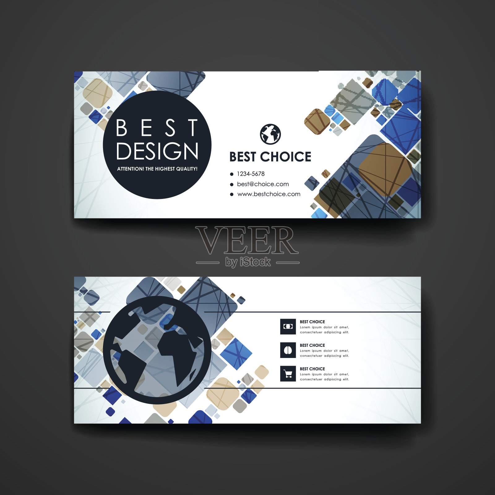 集现代设计旗帜模板在抽象的背景风格插画图片素材