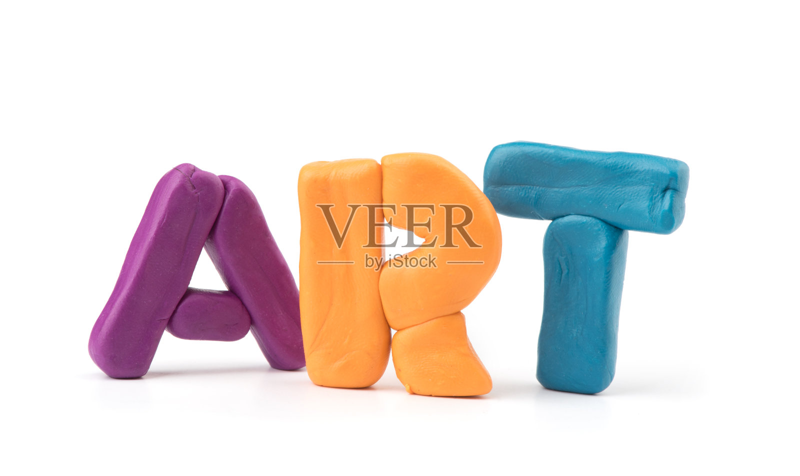 彩色的橡皮泥字母照片摄影图片