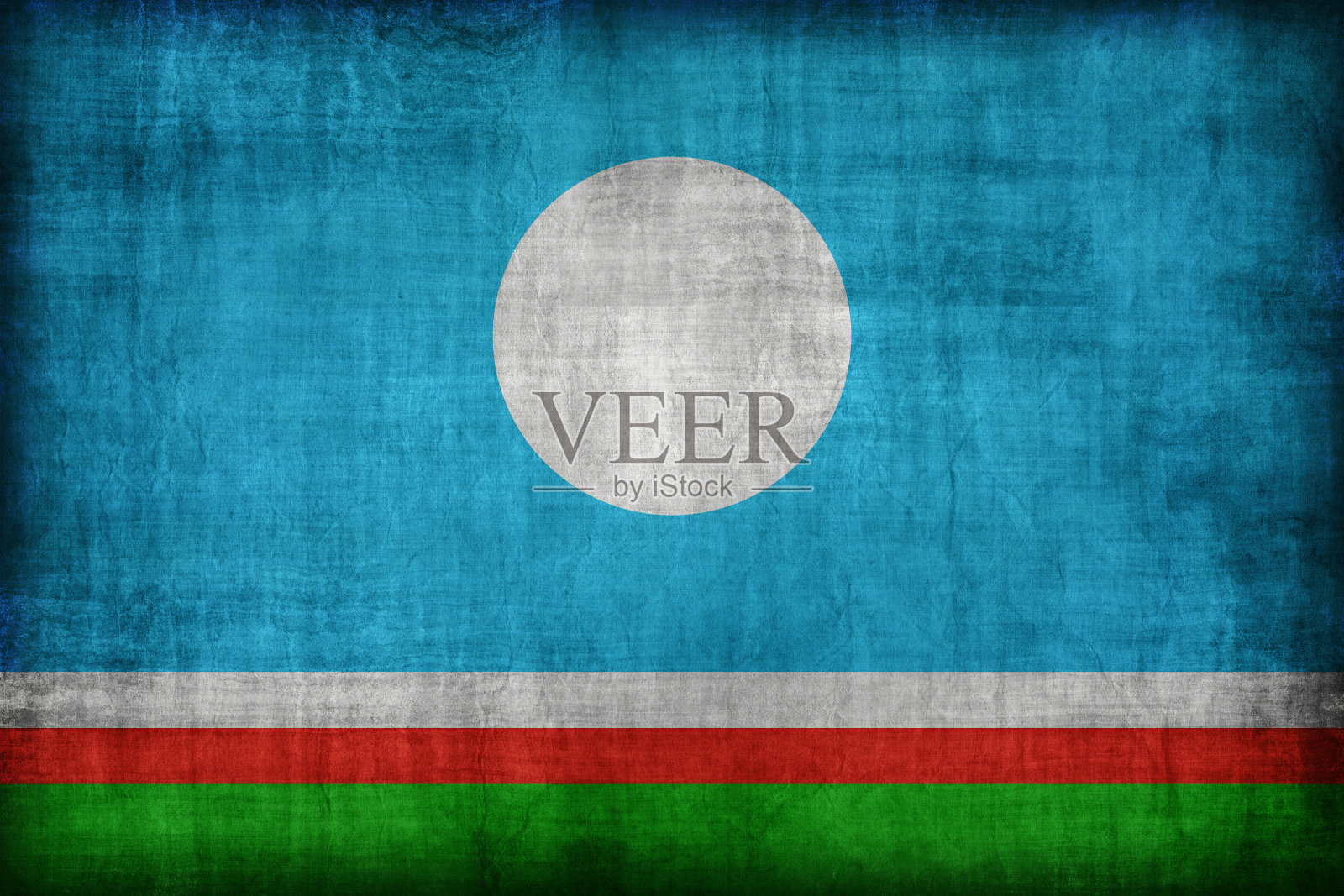 萨哈共和国国旗图案,复古复古风格照片摄影图片