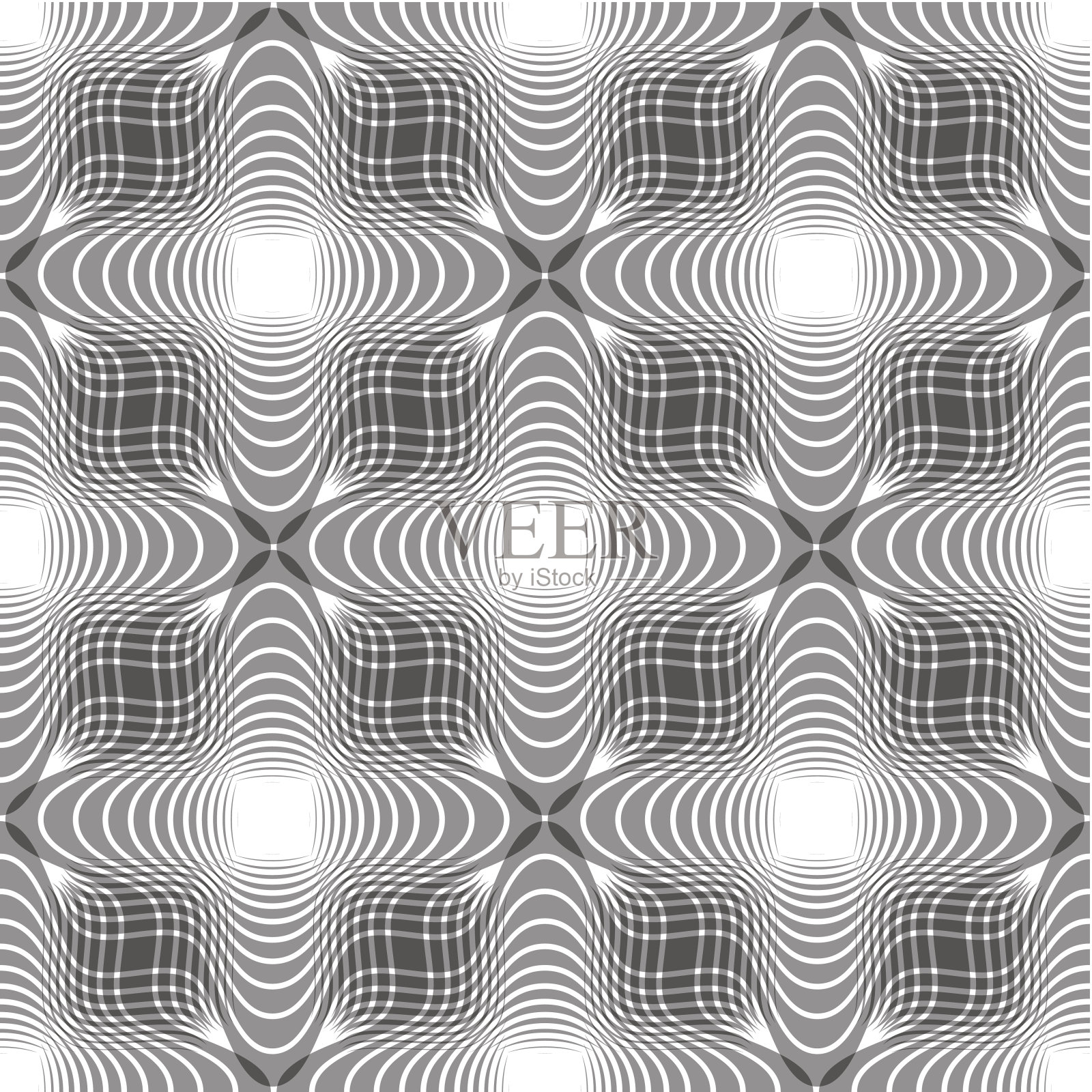 无缝复古背景,几何单色错觉插画图片素材