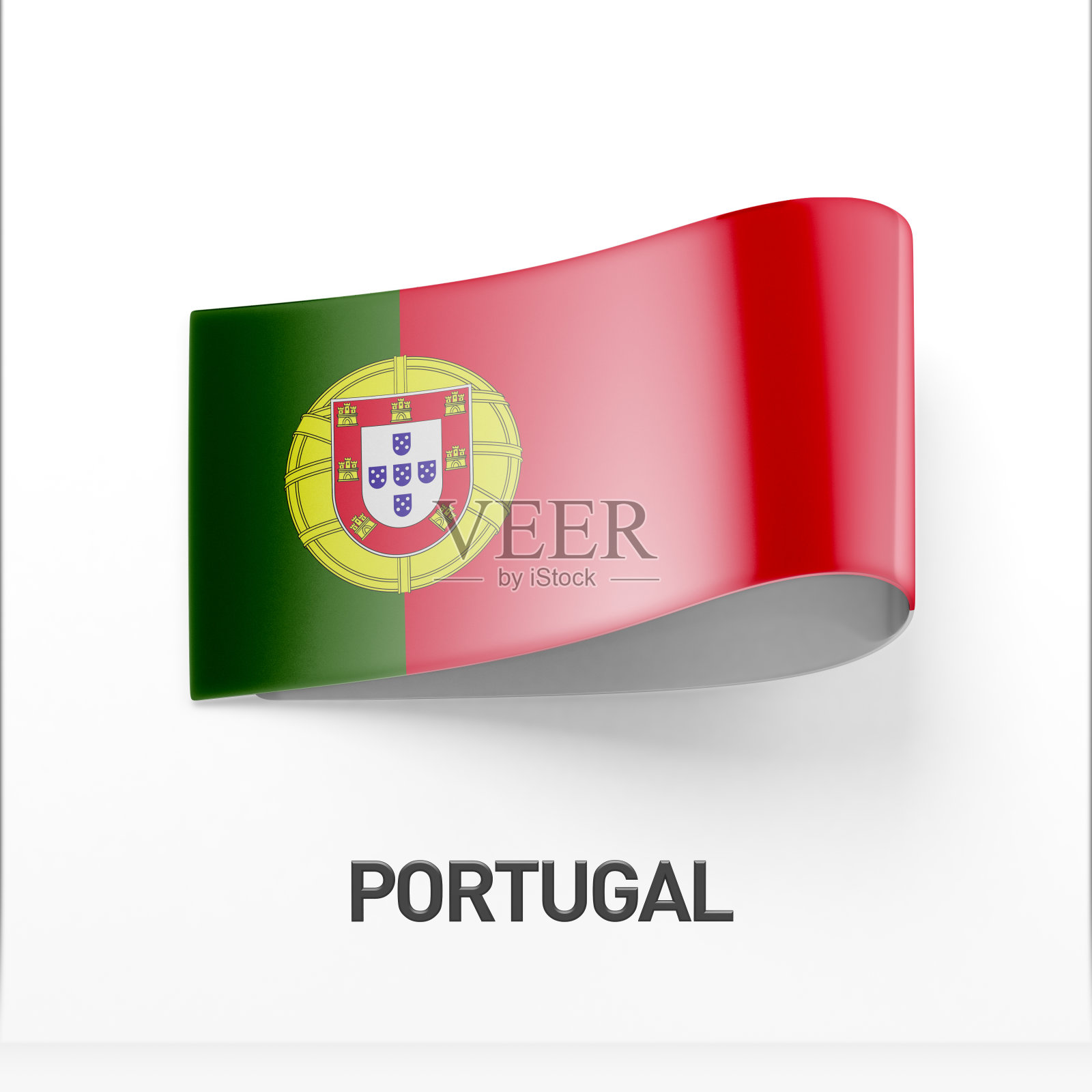 葡萄牙国旗图标照片摄影图片