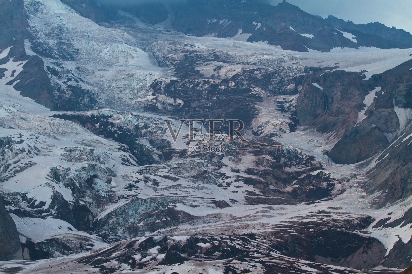 雷尼尔冰川照片摄影图片