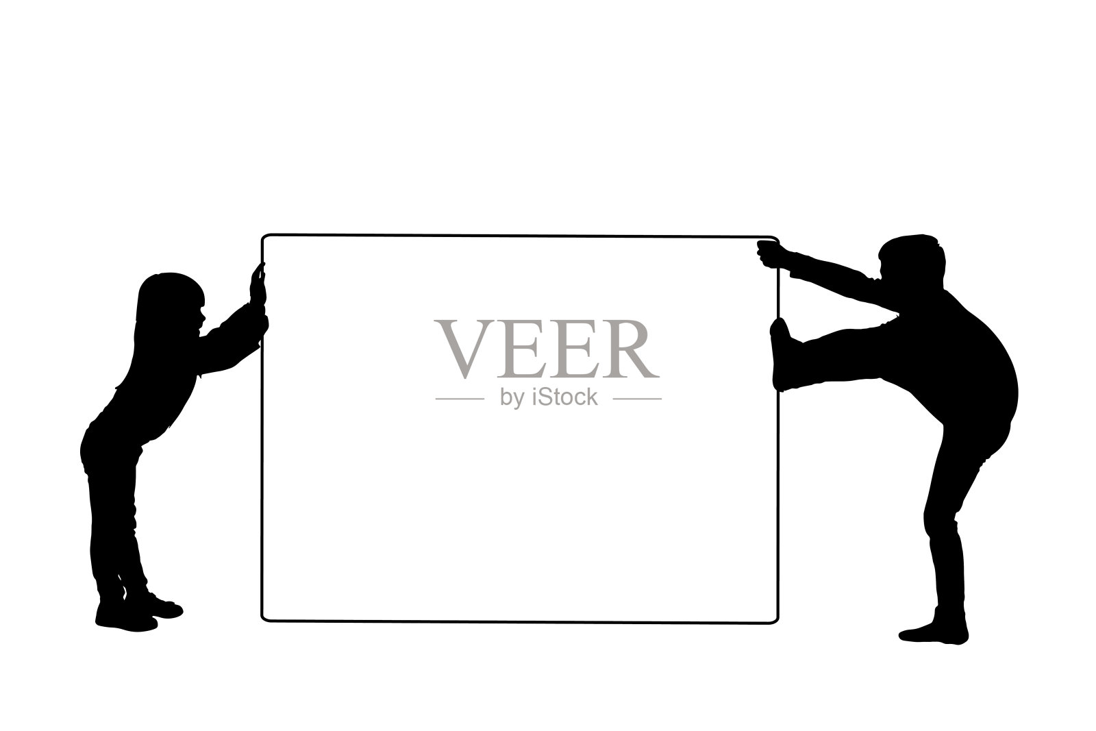 矢量剪影的一个孩子。照片摄影图片