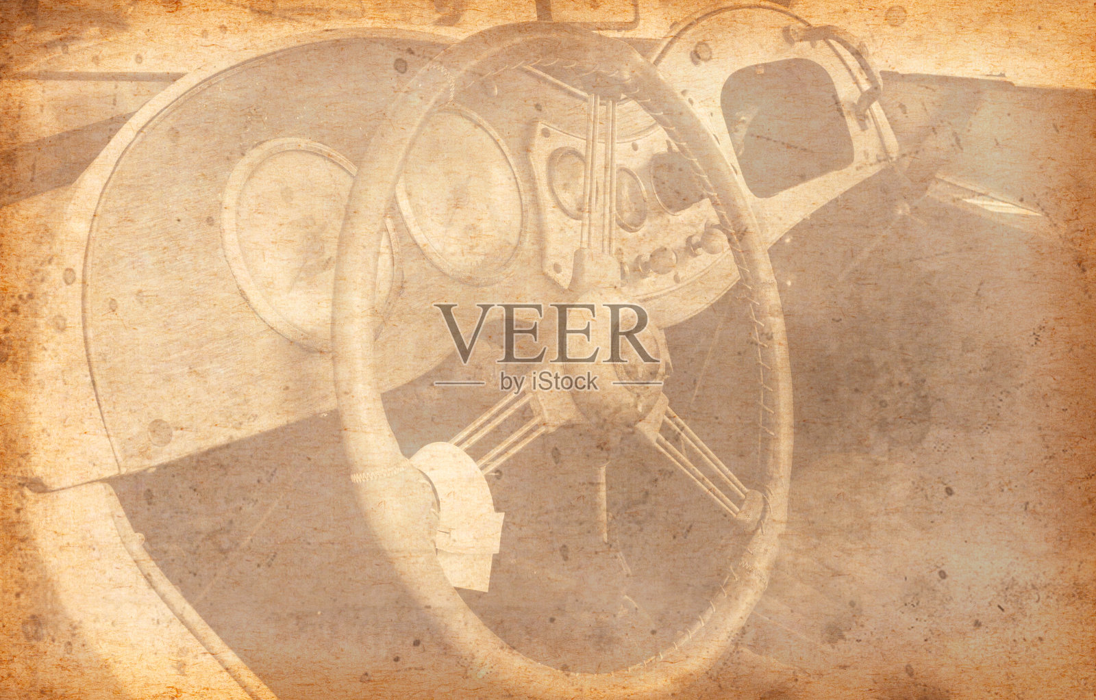 旧车添加旧纸纹理。照片摄影图片