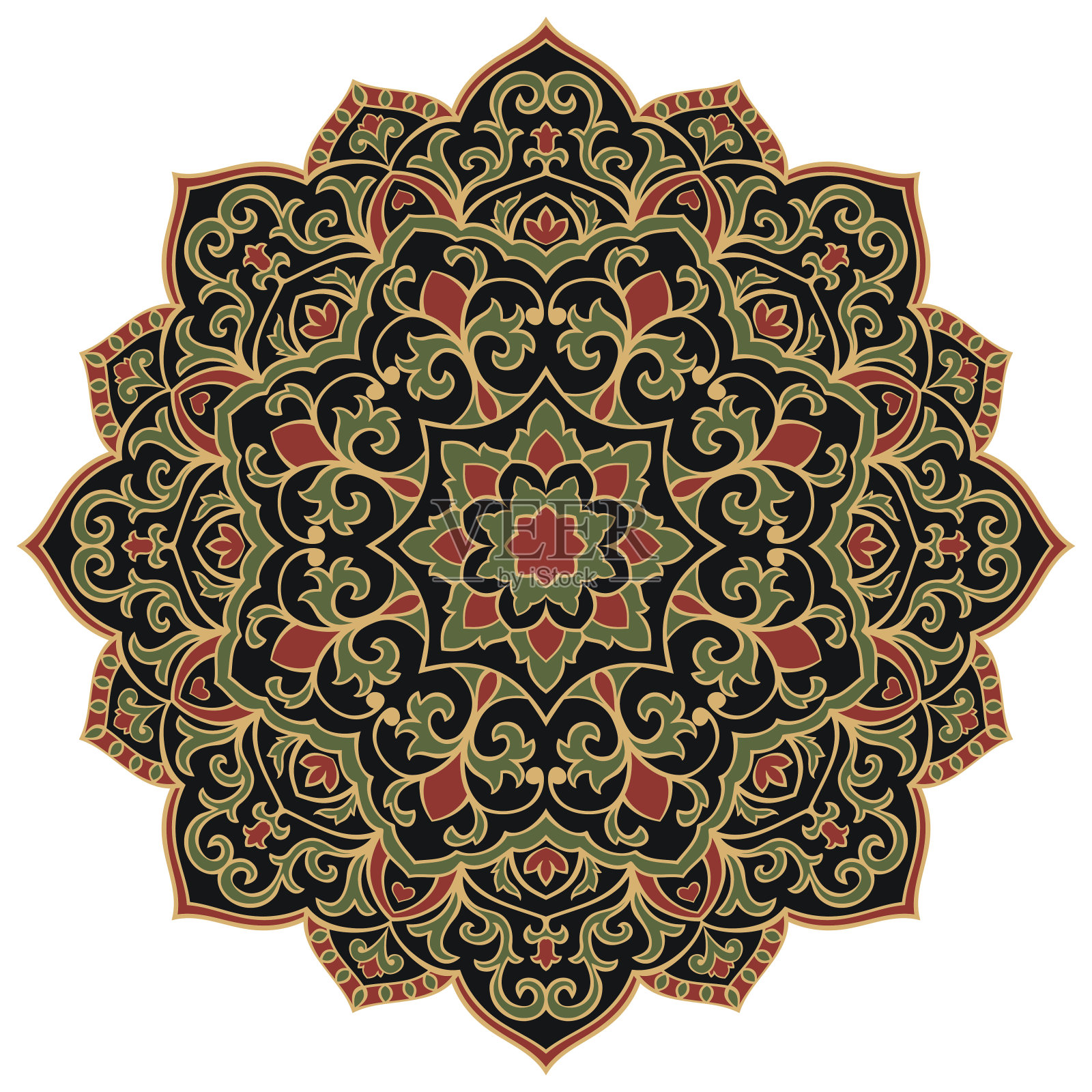 黑暗种族的曼荼罗。插画图片素材