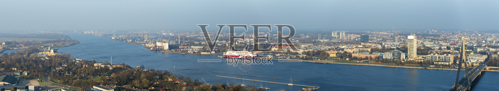 拉脱维亚里加全景照片摄影图片