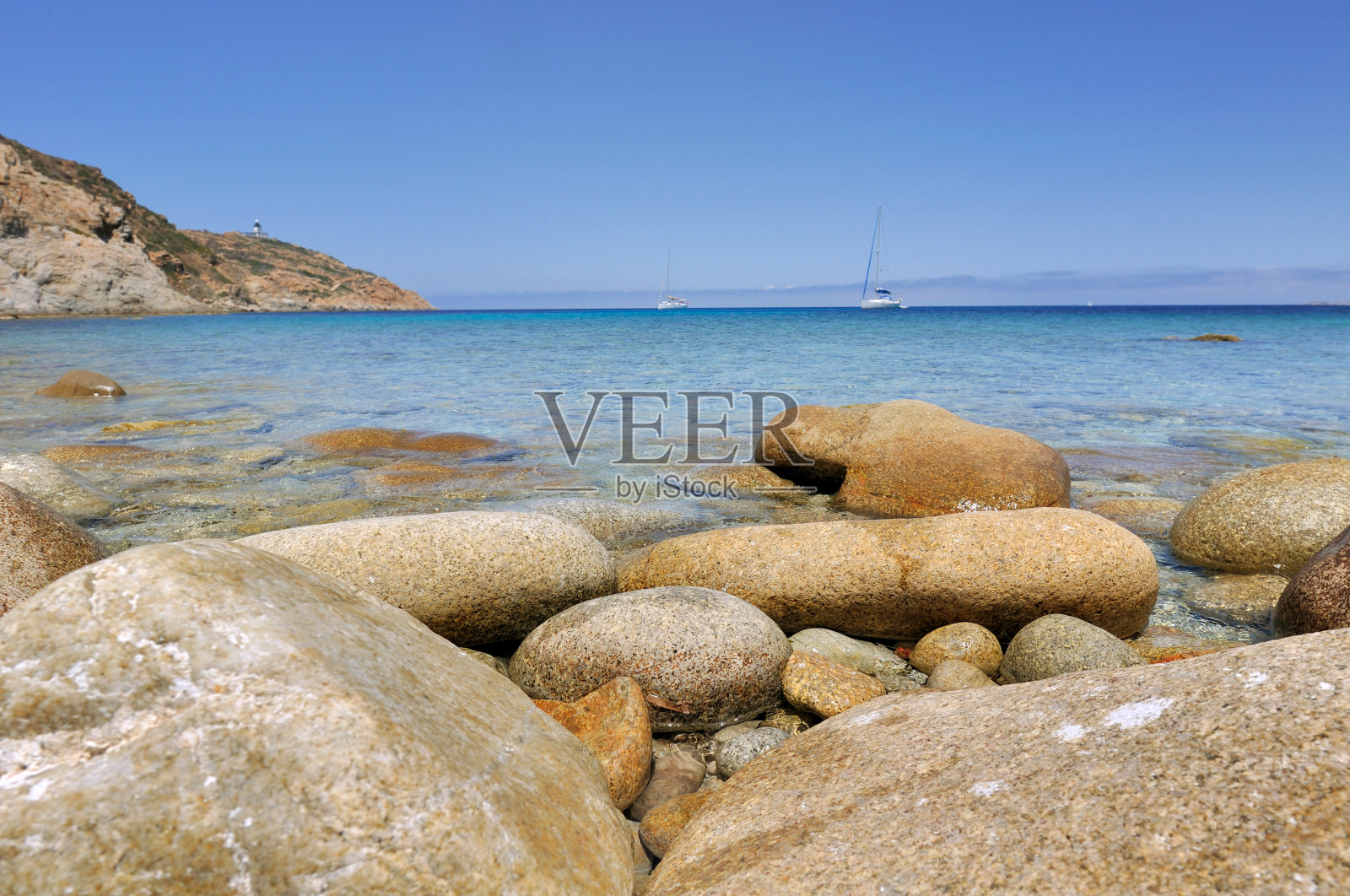 科西嘉岛美丽的海景照片摄影图片