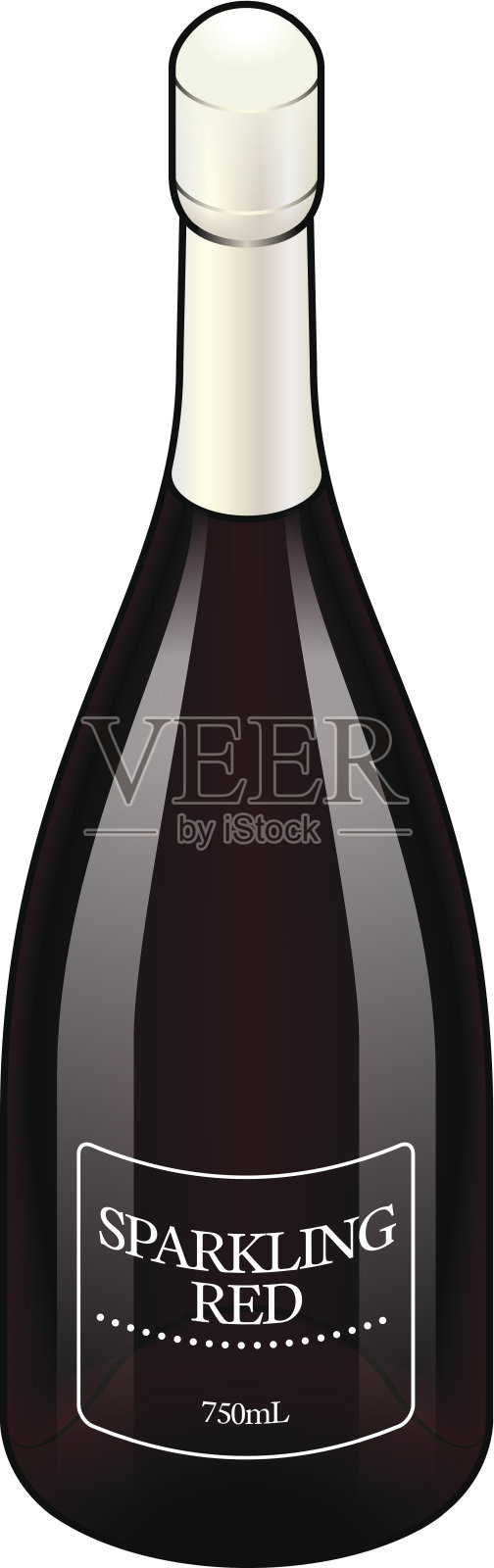 一瓶酒插画图片素材