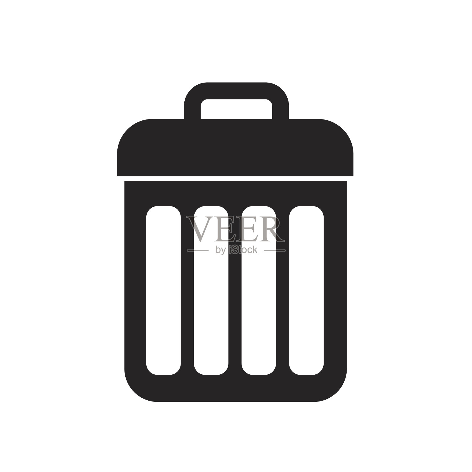 垃圾桶图标矢量插图图标素材