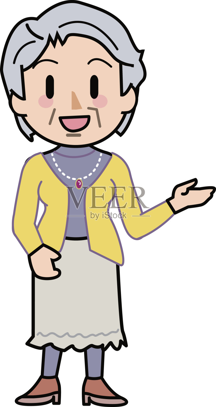 日本的奶奶设计元素图片