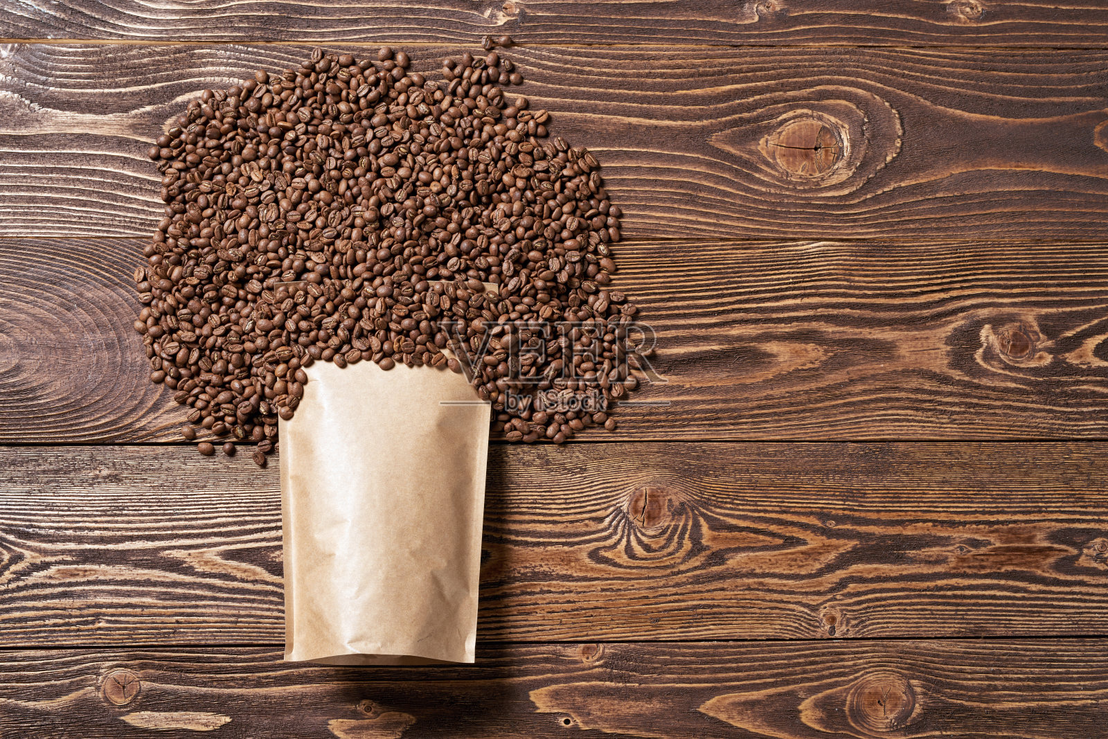 模型工艺纸袋咖啡豆照片摄影图片