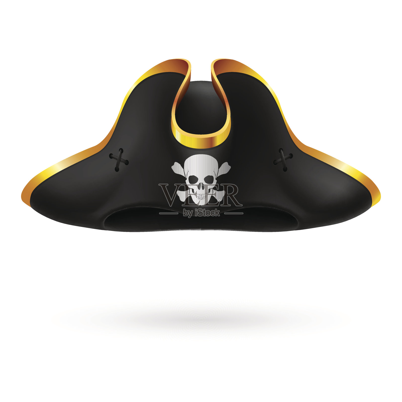 海盗三角帽插画图片素材