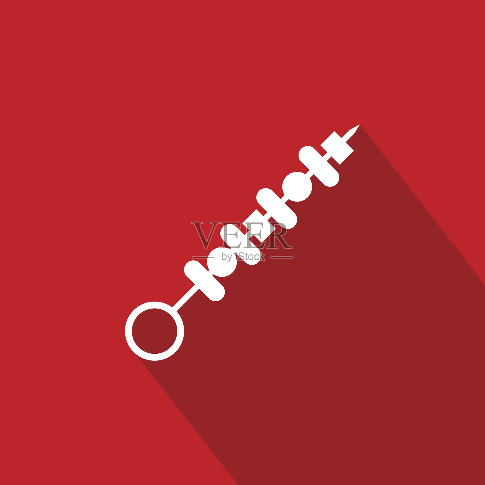 烤肉串平图标插画图片素材