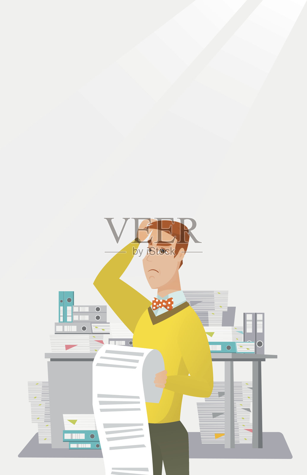 手持长钞票的女商人插画图片素材