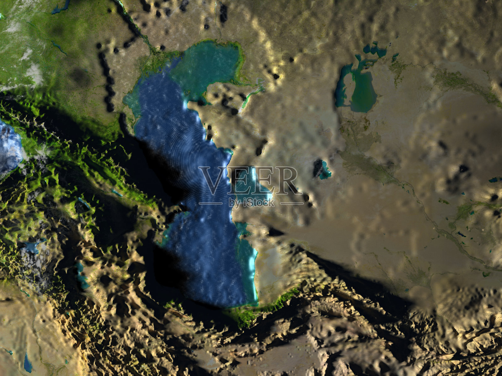 在地球上的中亚,夜间可见的海底照片摄影图片