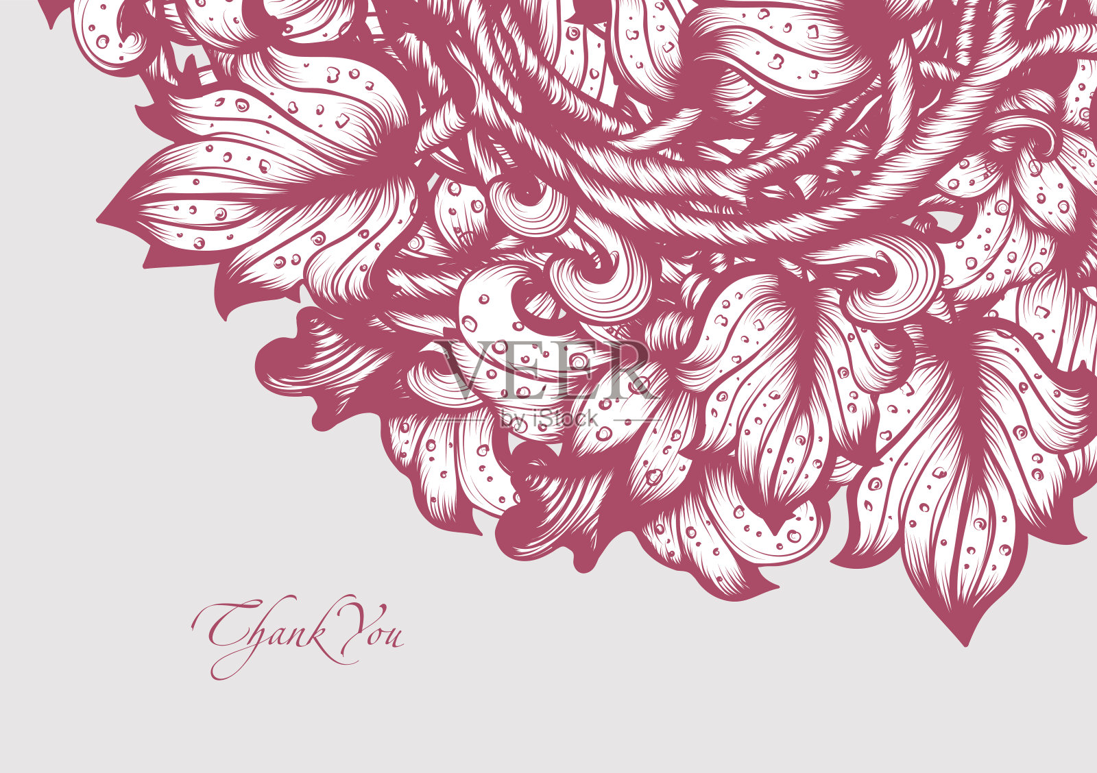 手绘花卉矢量设计插画图片素材