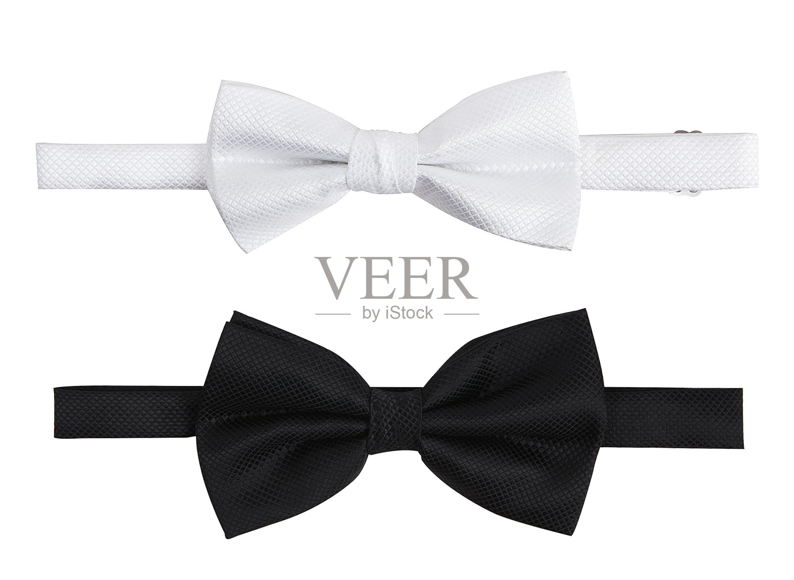 黑色和白色的皮革领结照片摄影图片