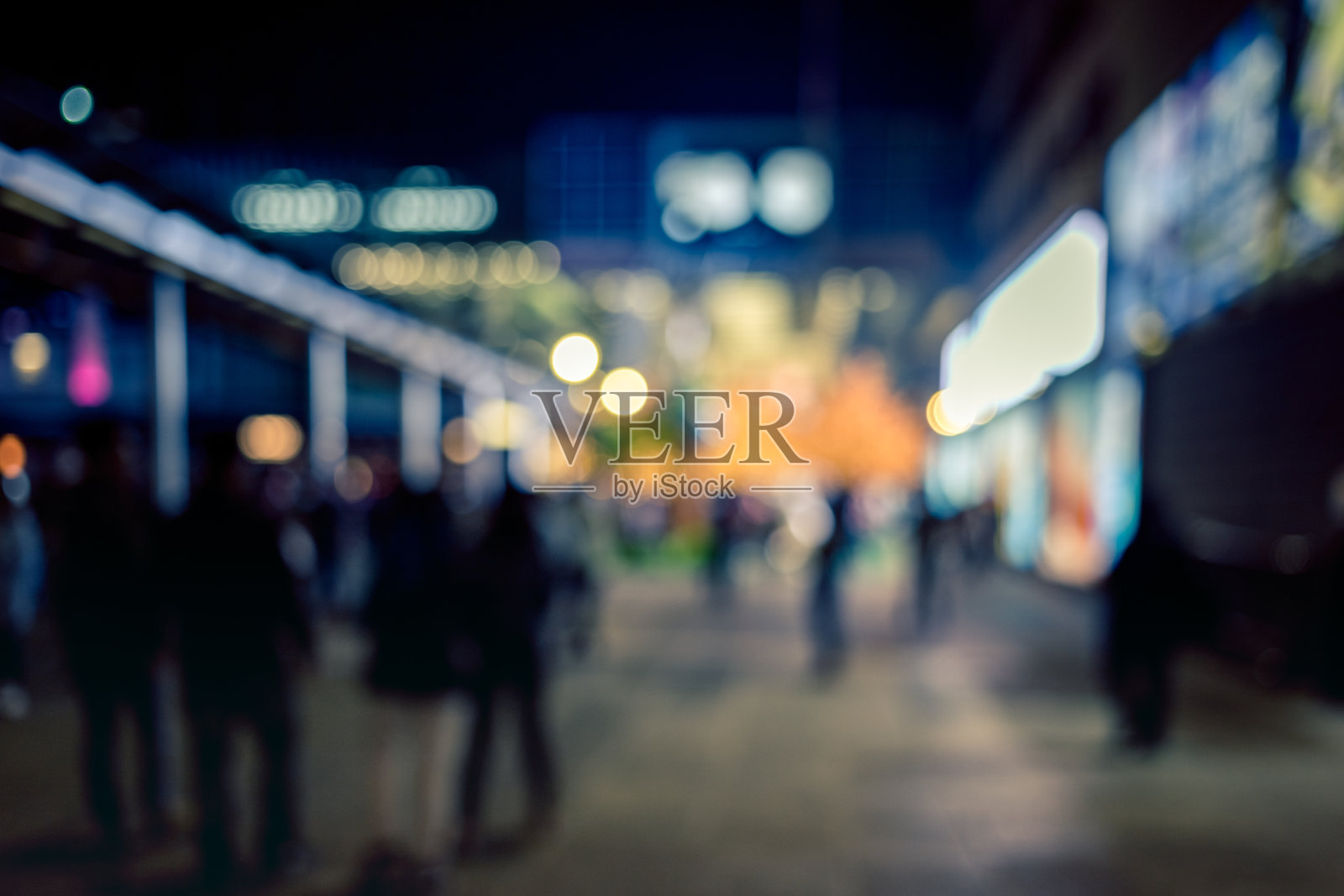 在香港观看夜景的人的抽象背景照片摄影图片