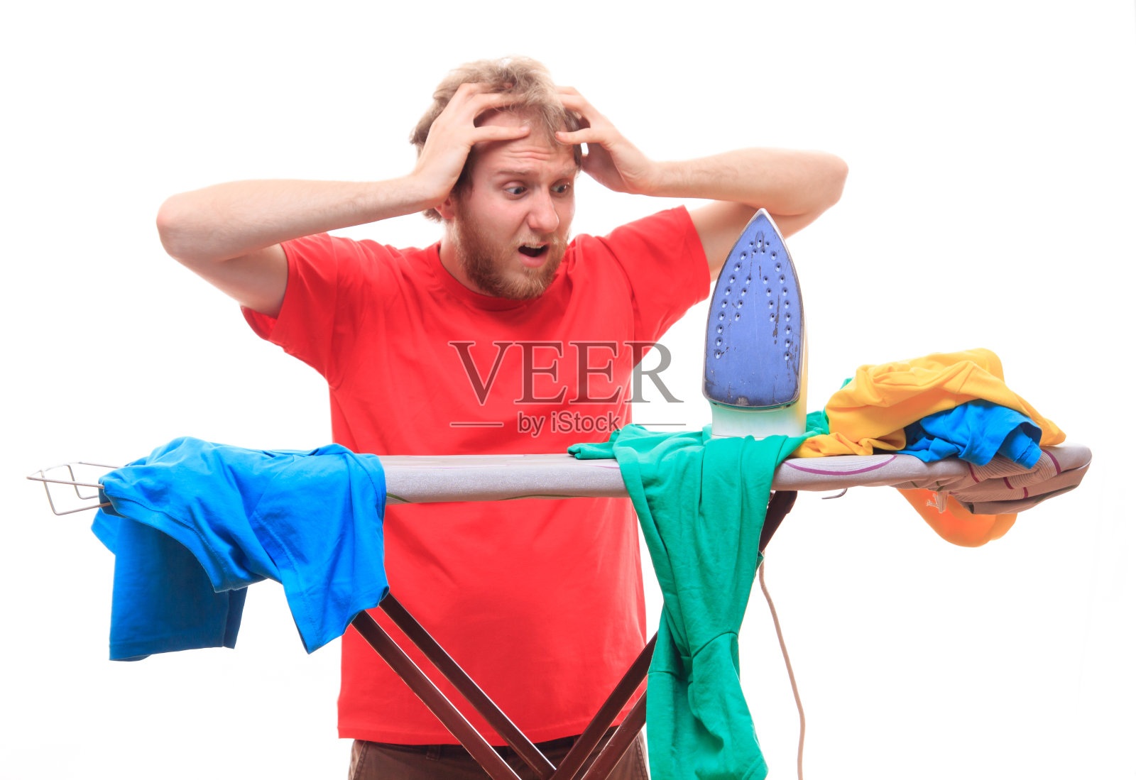 长胡子的人不会熨斗照片摄影图片