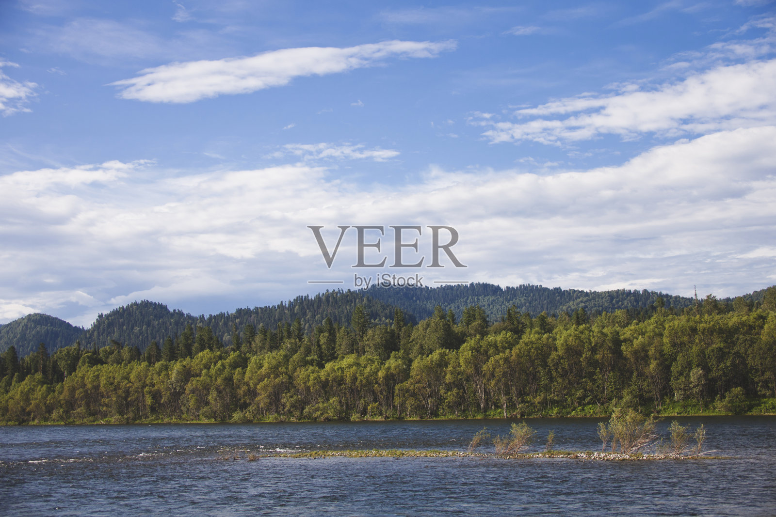 比亚河景观。阿尔泰。俄罗斯照片摄影图片