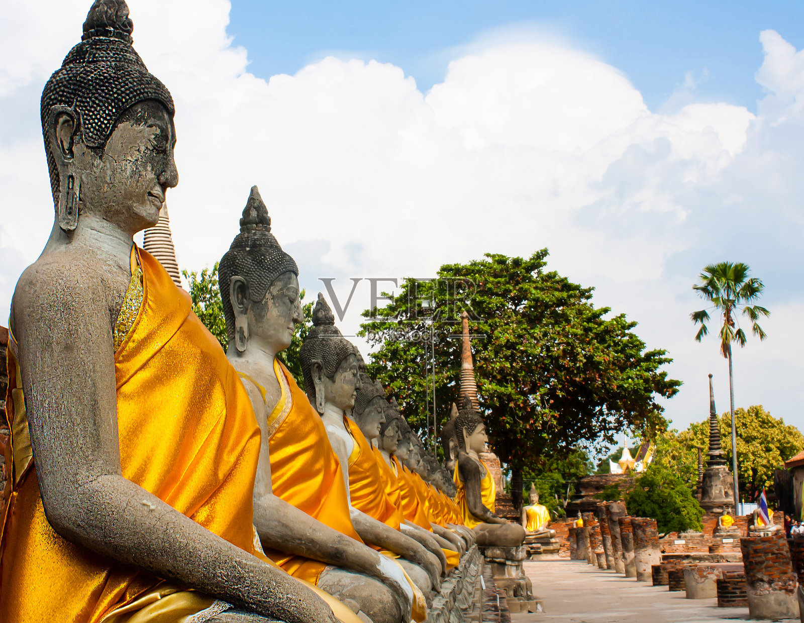 泰国的古老寺庙,佛寺照片摄影图片