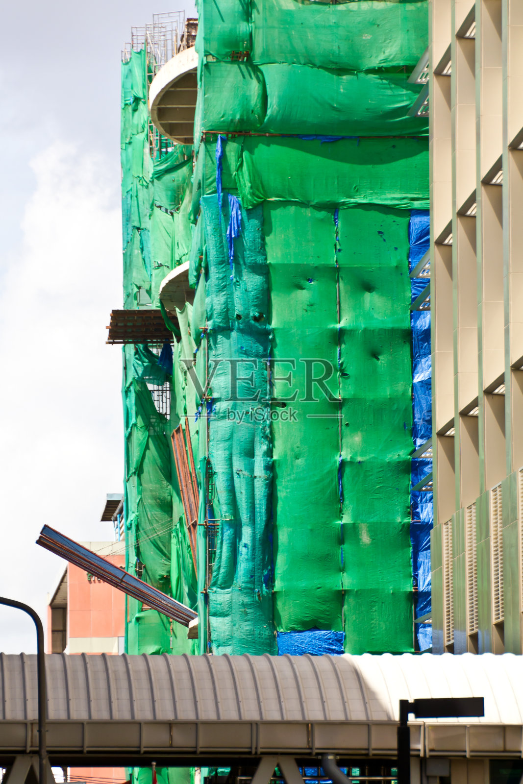 绿色塑料覆盖照片摄影图片