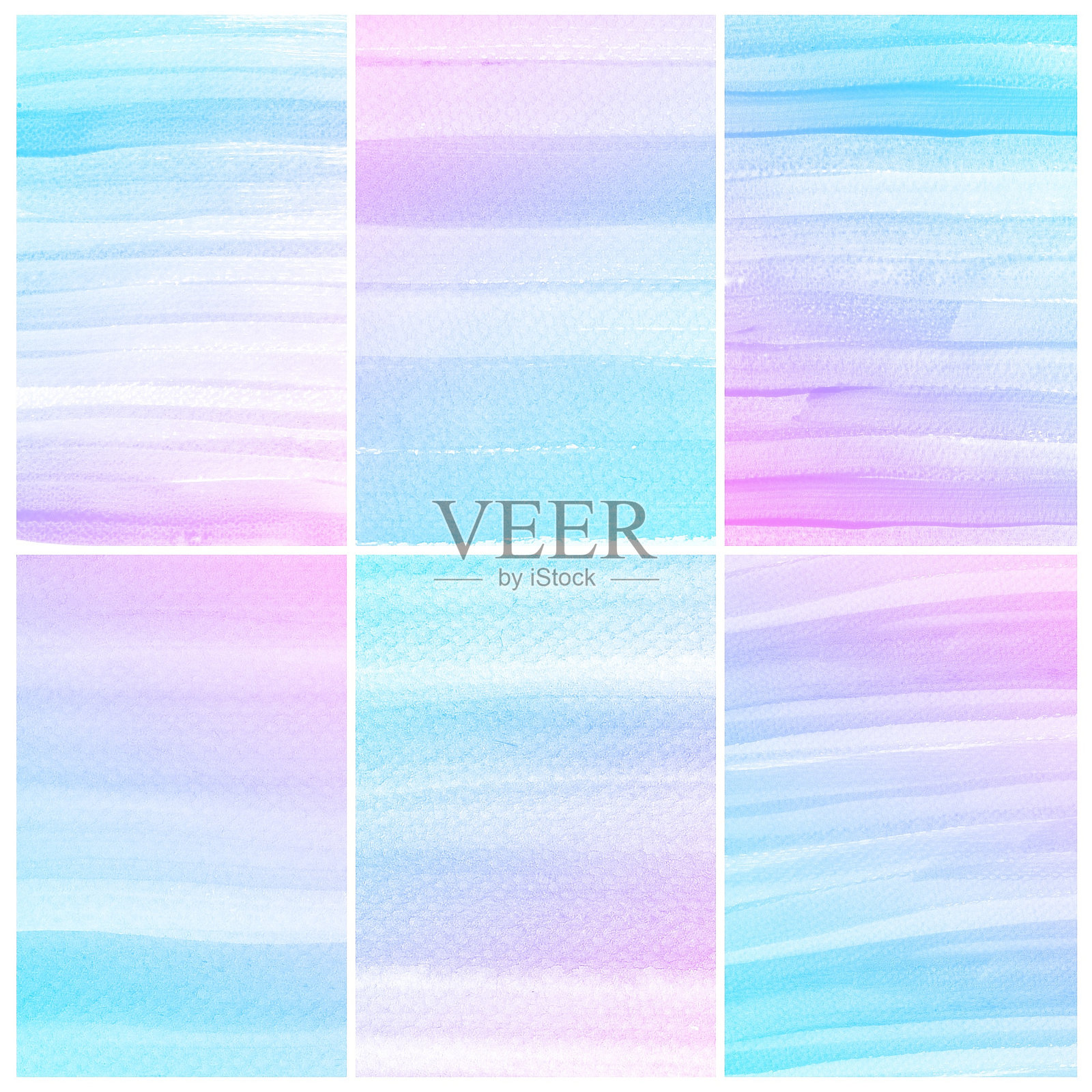 一套彩色水彩画背景照片摄影图片