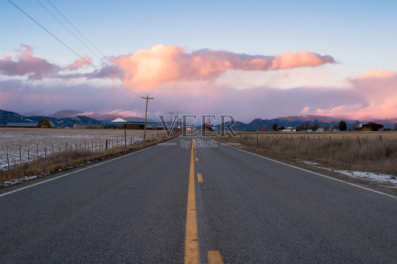 高速公路到日落照片摄影图片