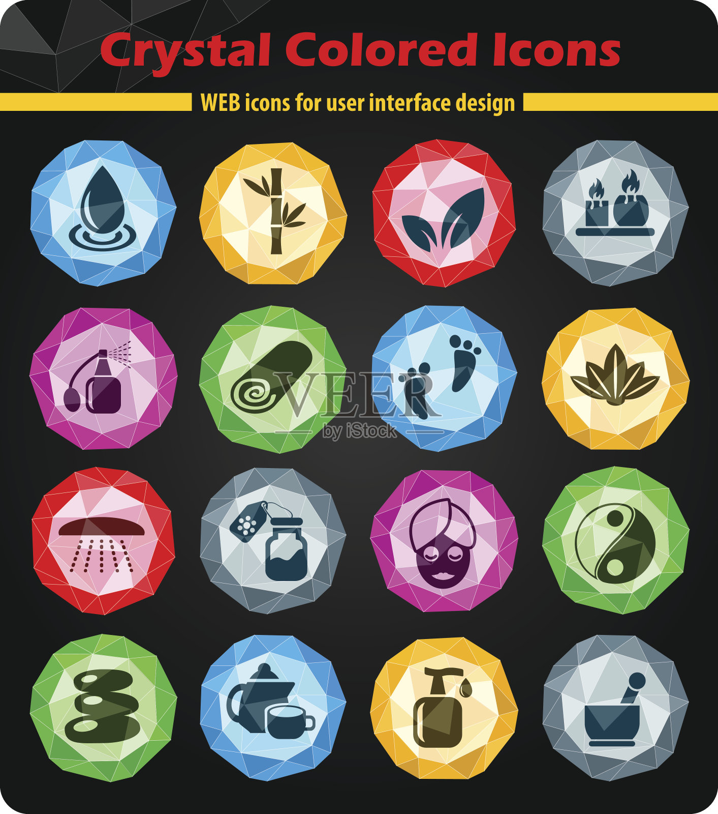 美容和水疗图标集图标素材