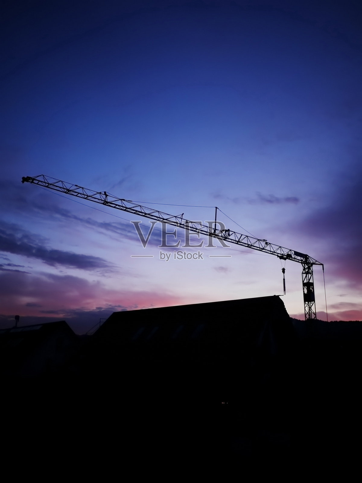 起重机日落工地照片摄影图片