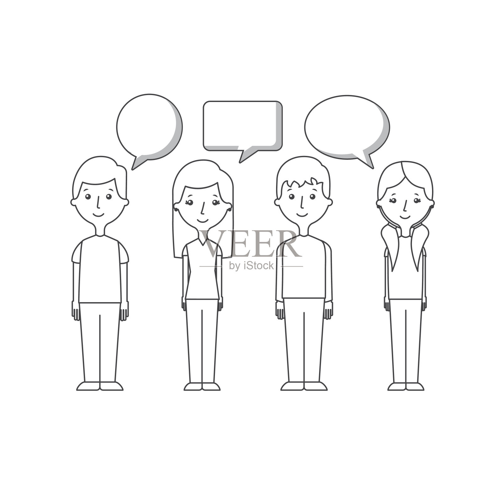 沟通语言泡沫插画图片素材