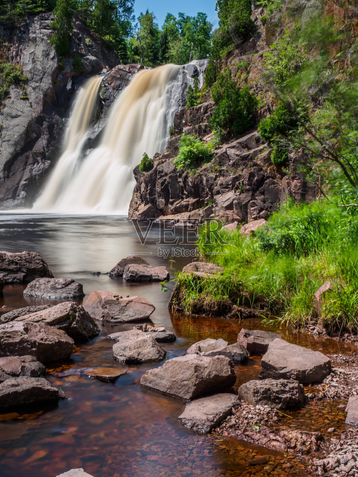 特特古什国家公园的洗礼河瀑布照片摄影图片