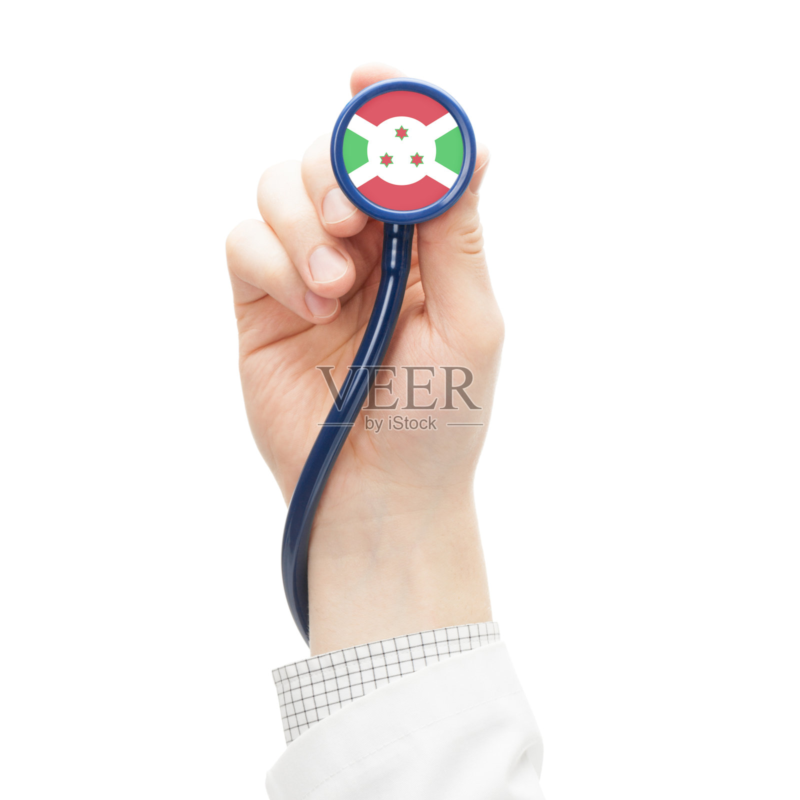 布隆迪国旗系列听诊器照片摄影图片