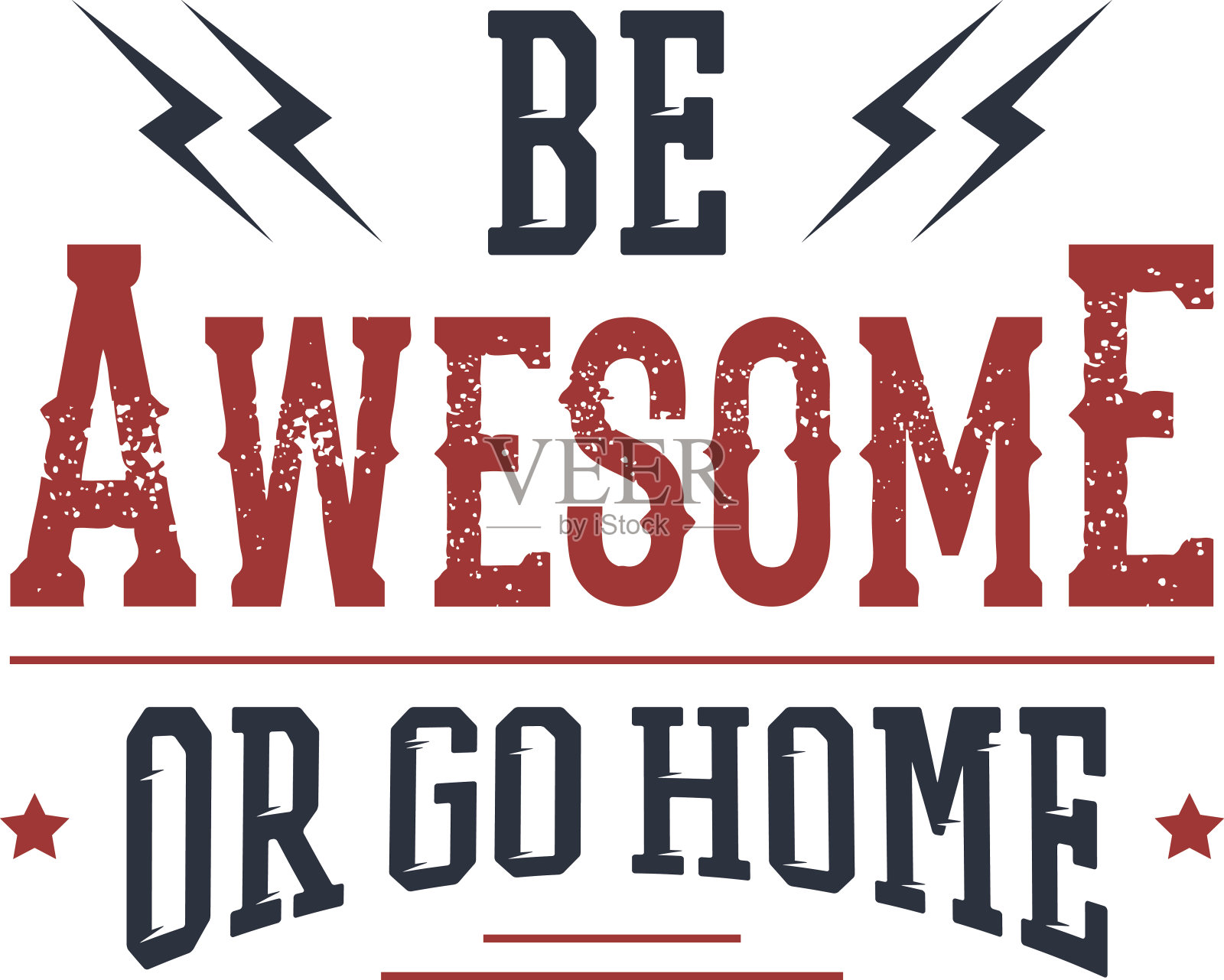 鼓舞人心的红色和黑色矢量字母在白色的背景。插画图片素材