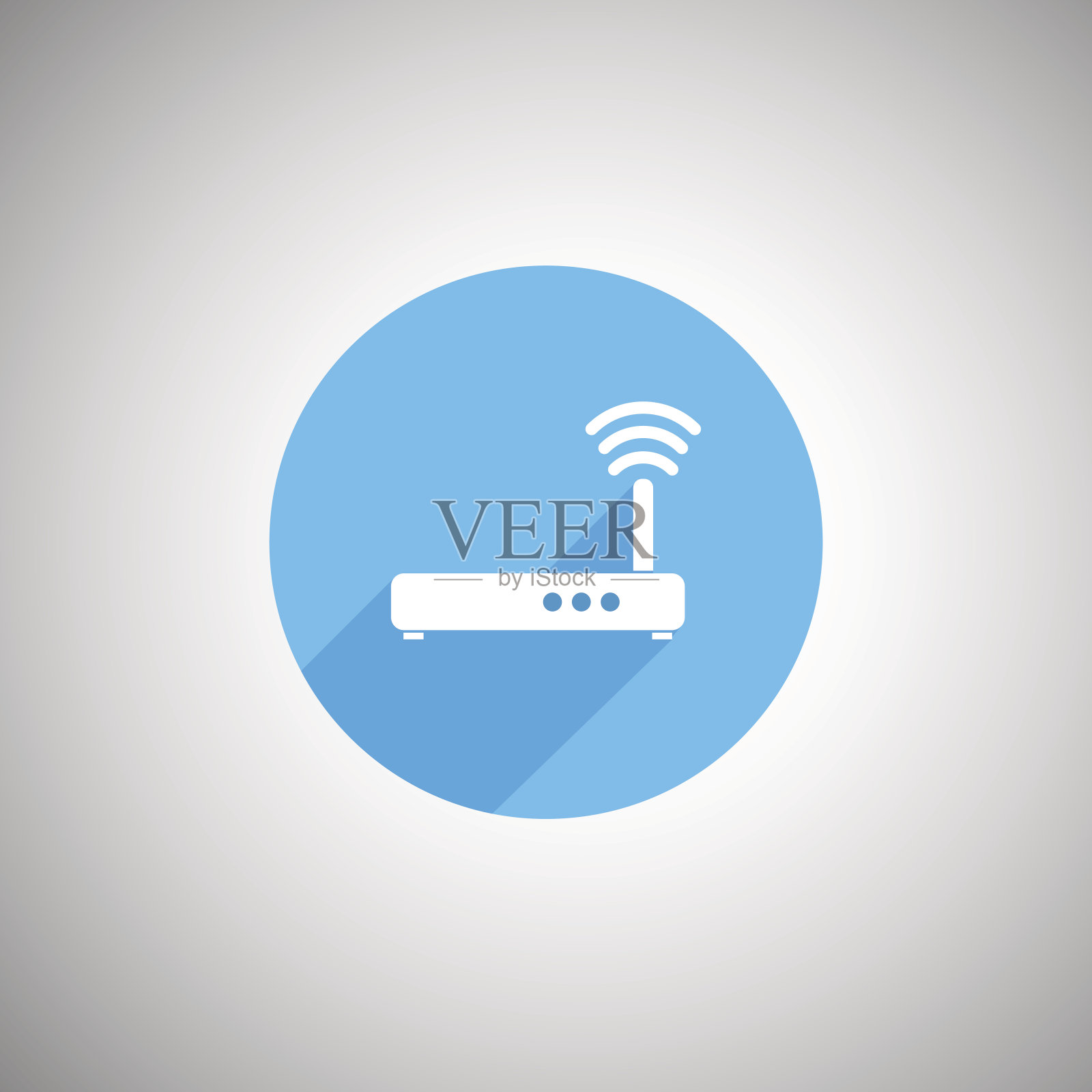 无线信号路由器图标插画图片素材