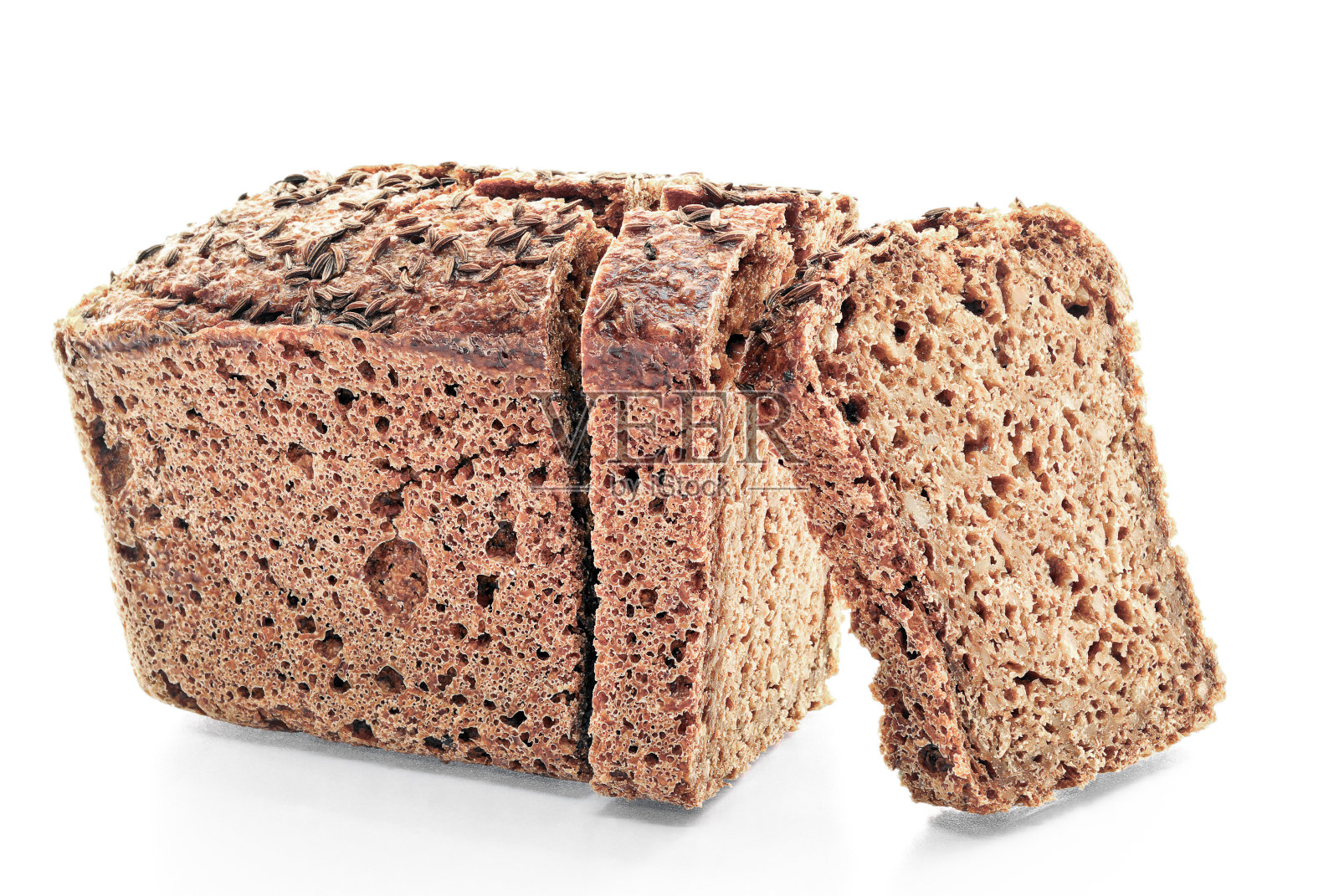 新鲜烘焙食品孤立在白色背景。照片摄影图片