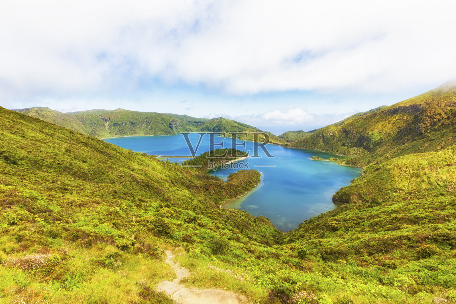 Lagoa do Fogo,火山湖照片摄影图片