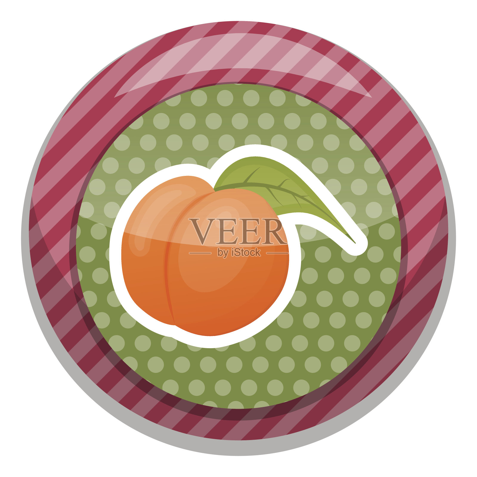 矢量彩色桃图标设计元素图片