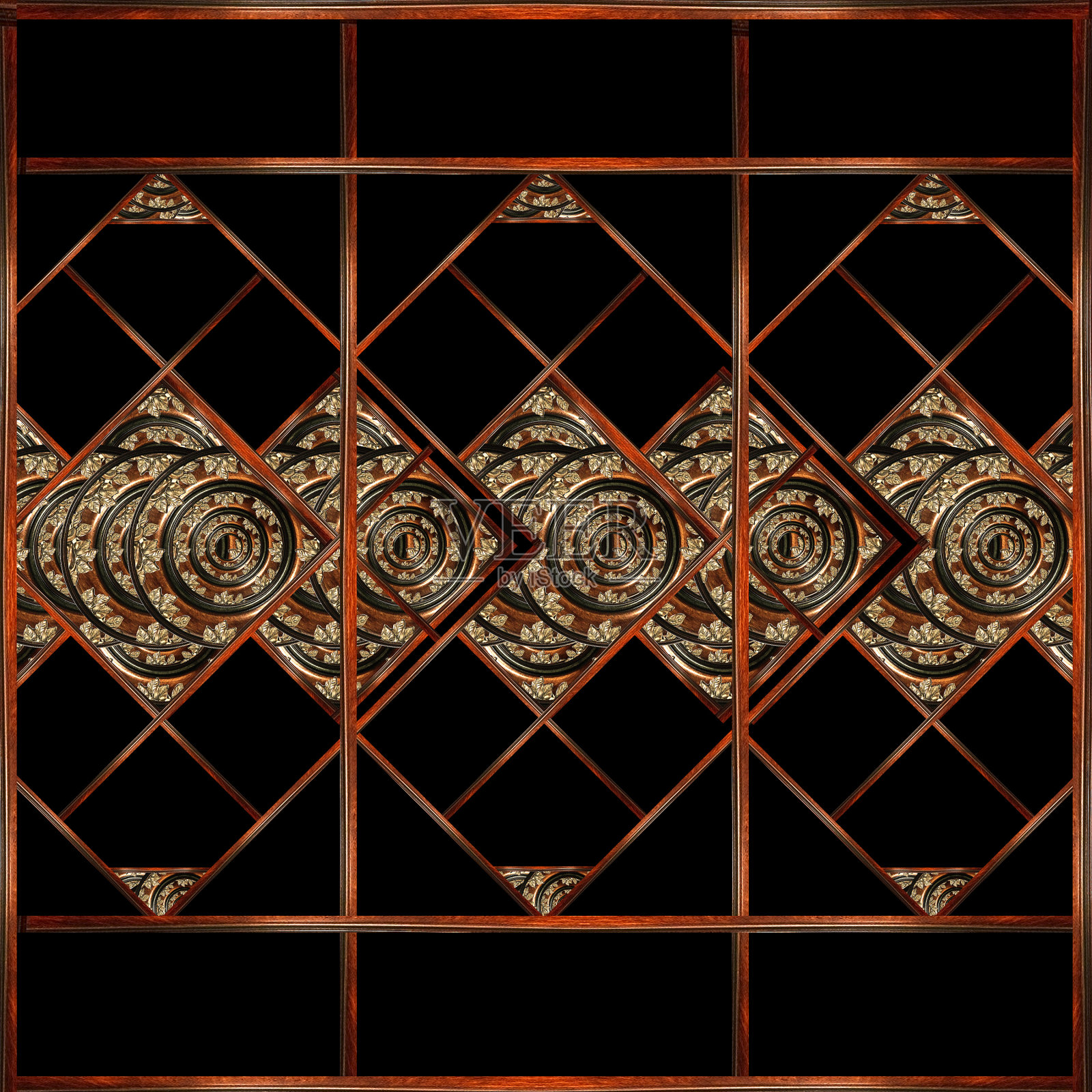 装饰木组成插画图片素材