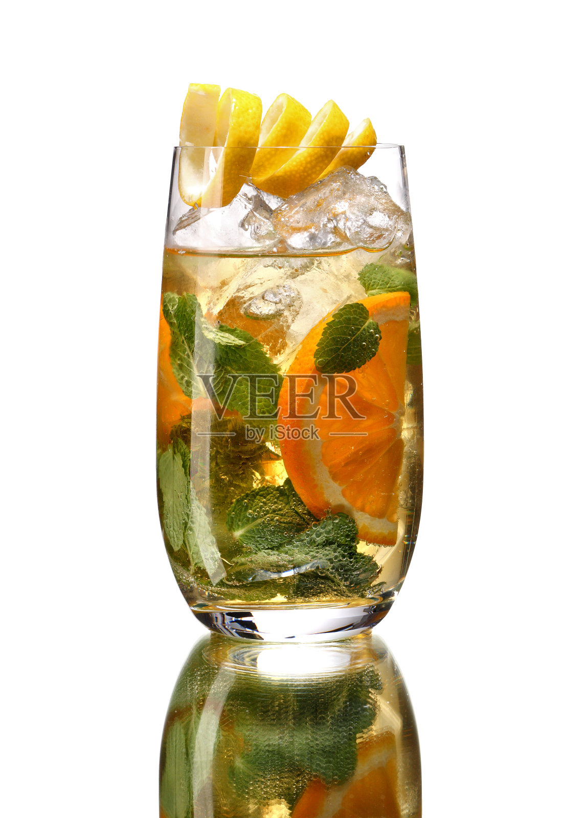 橙子薄荷鸡尾酒照片摄影图片