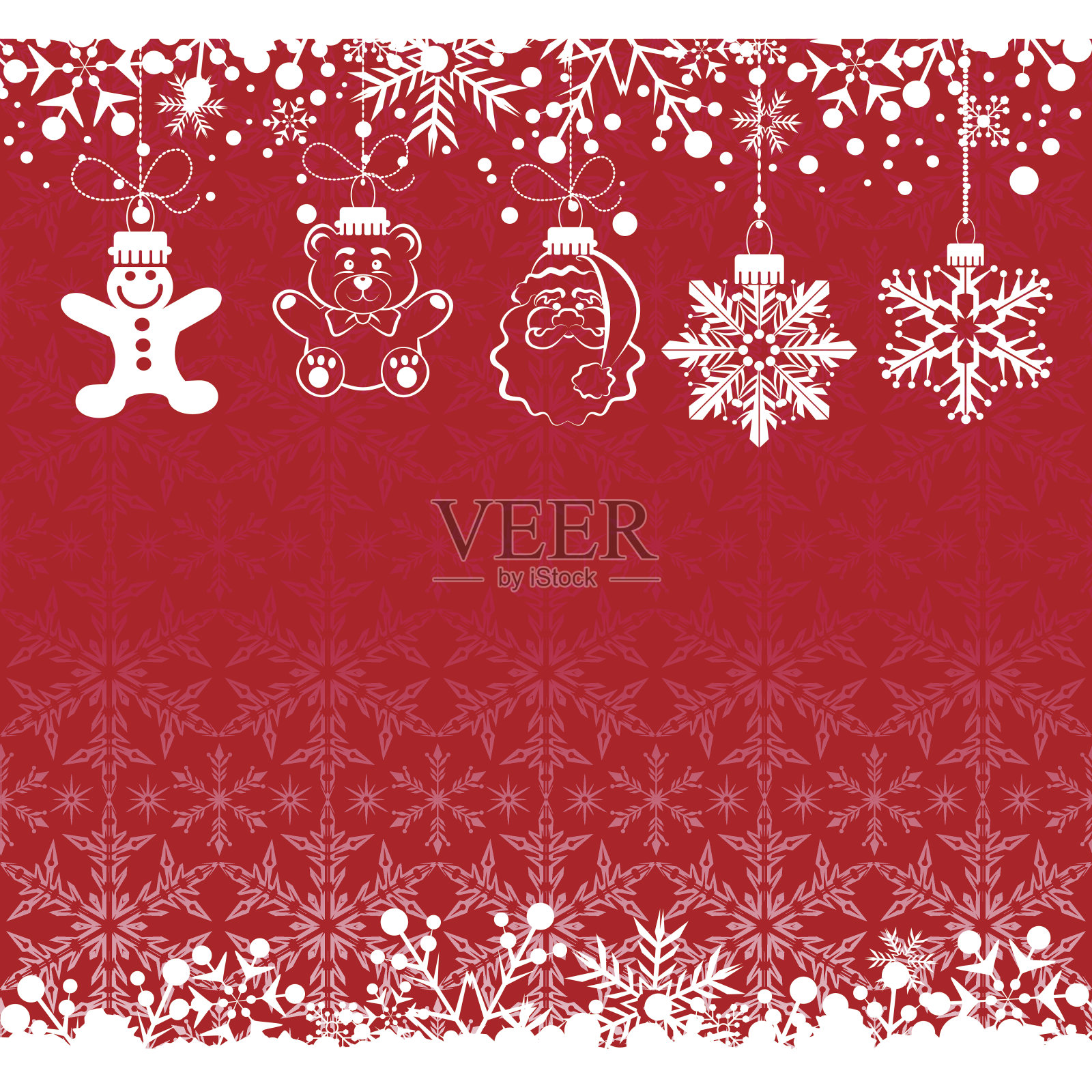 圣诞装饰框。插画图片素材