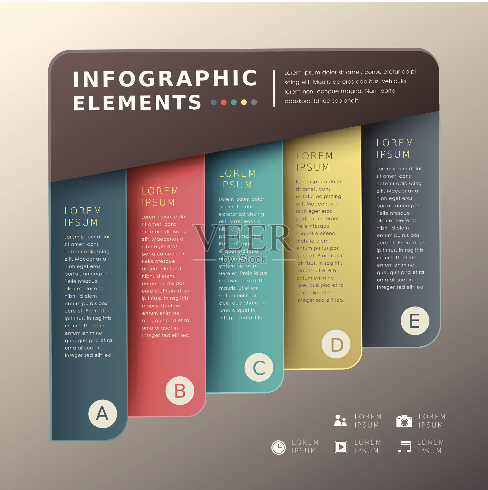 抽象的横幅信息图插画图片素材