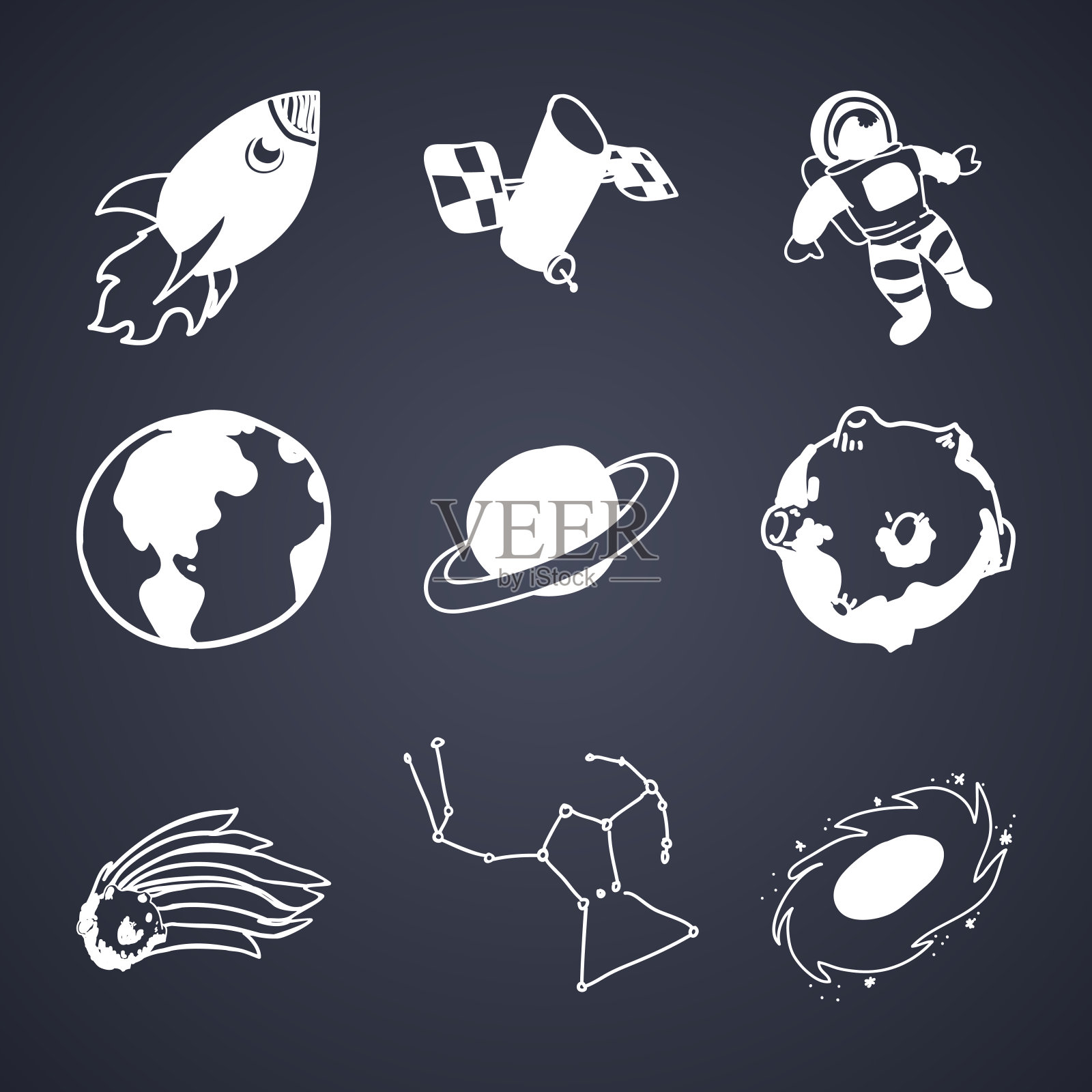 空间的图标插画图片素材