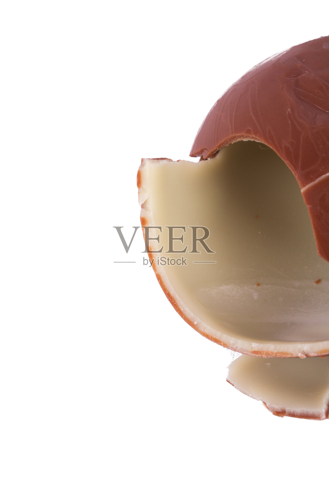 破碎的巧克力蛋照片摄影图片